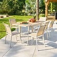 HESPERIDE - Table de jardin 8 places Piazza extensible argile - vignette