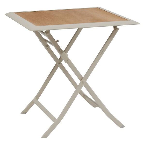 HESPERIDE - Table de jardin 2 places Azua pliable beige 71x71cm - large