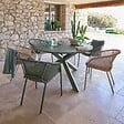 HESPERIDE - Table de jardin 6 places Oryon D130cm vert laurier - vignette