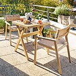 HESPERIDE - Table de jardin 2 places Xenia eucalyptus 70x70cm - vignette