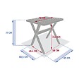 HESPERIDE - Table de jardin 2 places Xenia eucalyptus 70x70cm - vignette