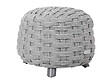 HESPERIDE - Pouf Obbae pour salon de jardin, en maille synthétique graphite - Hespéride - vignette