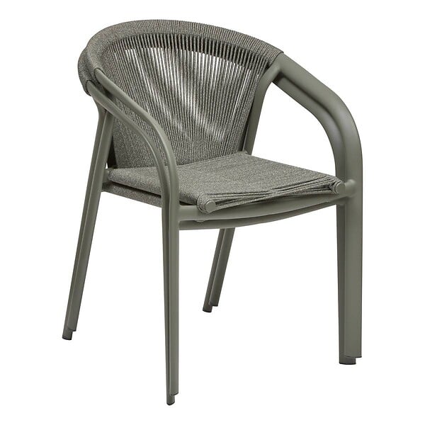 HESPERIDE - Fauteuil de jardin empilable Riu vert laurier - large