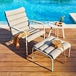HESPERIDE - Fauteuil relax de jardin Solani argile - vignette