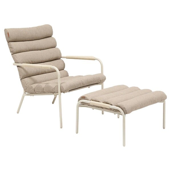 HESPERIDE - Fauteuil relax de jardin Solani argile - large