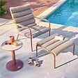 HESPERIDE - Fauteuil relax de jardin Solani acajou - vignette