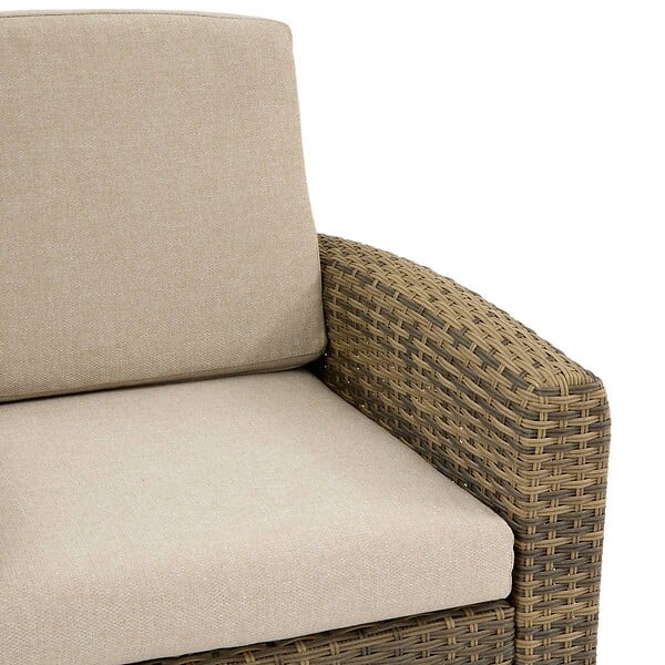 HESPERIDE - Fauteuil de salon de jardin Selenim beige ficelle - large