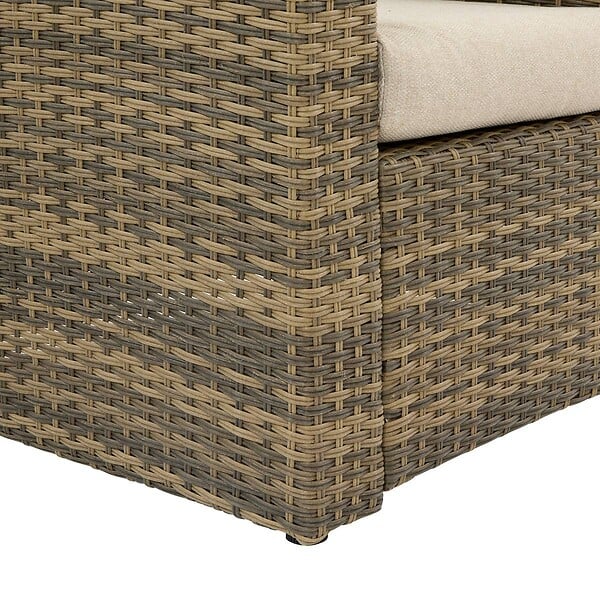 HESPERIDE - Fauteuil de salon de jardin Selenim beige ficelle - large