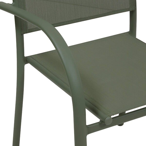 HESPERIDE - Fauteuil de jardin Piazza empilable vert laurier - large
