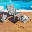 HESPERIDE - Fauteuil relax de jardin Solani café - vignette