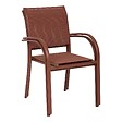 HESPERIDE - Fauteuil de jardin Piazza empilable acajou - vignette