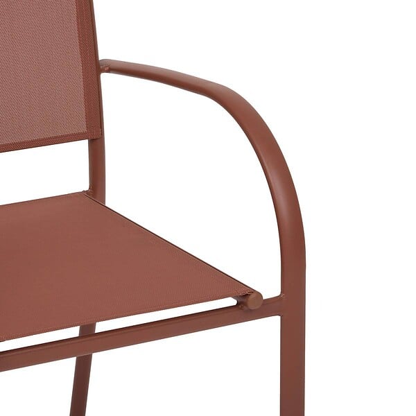 HESPERIDE - Fauteuil de jardin Piazza empilable acajou - large