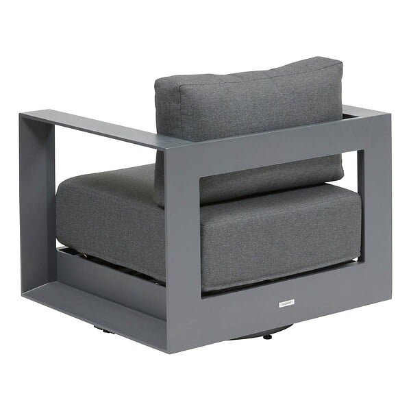 HESPERIDE - Fauteuil de salon de jardin rotatif ALLURE Gris / Graphite - large