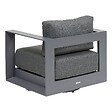 HESPERIDE - Fauteuil de salon de jardin rotatif ALLURE Gris / Graphite - vignette