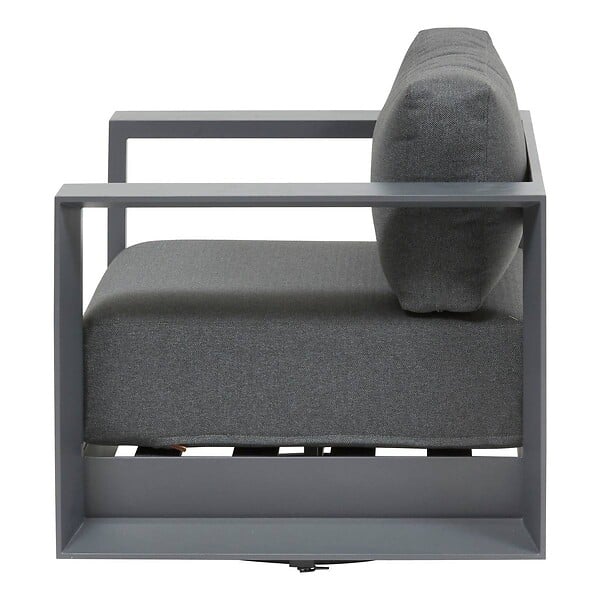 HESPERIDE - Fauteuil de salon de jardin rotatif ALLURE Gris / Graphite - large