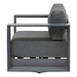 HESPERIDE - Fauteuil de salon de jardin rotatif ALLURE Gris / Graphite - vignette