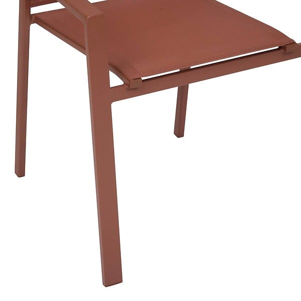 HESPERIDE - Fauteuil de jardin empilable Essentia acajou - large