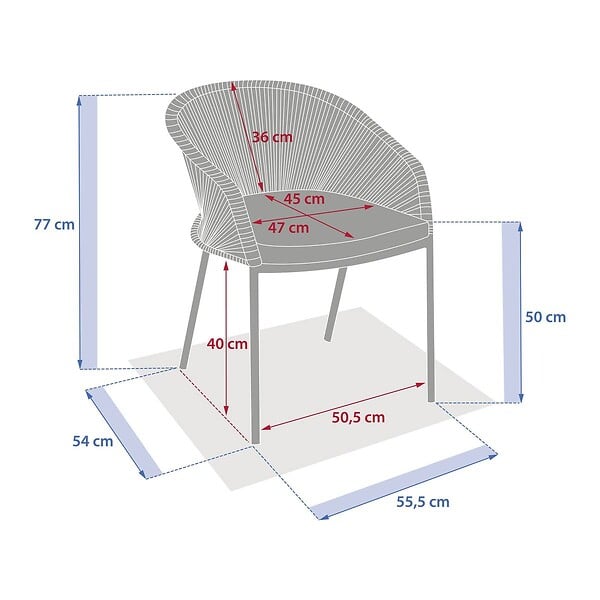 HESPERIDE - Fauteuil de jardin Oryon empilable café - large