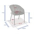 HESPERIDE - Fauteuil de jardin Oryon empilable café - vignette