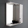 KIAMAMI VALENTINA - Miroir Avec Unité Murale En Chêne Gris Et Éclairage À Del - vignette