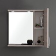 KIAMAMI VALENTINA - Miroir Avec Unité Murale En Chêne Gris Et Éclairage À Del - vignette