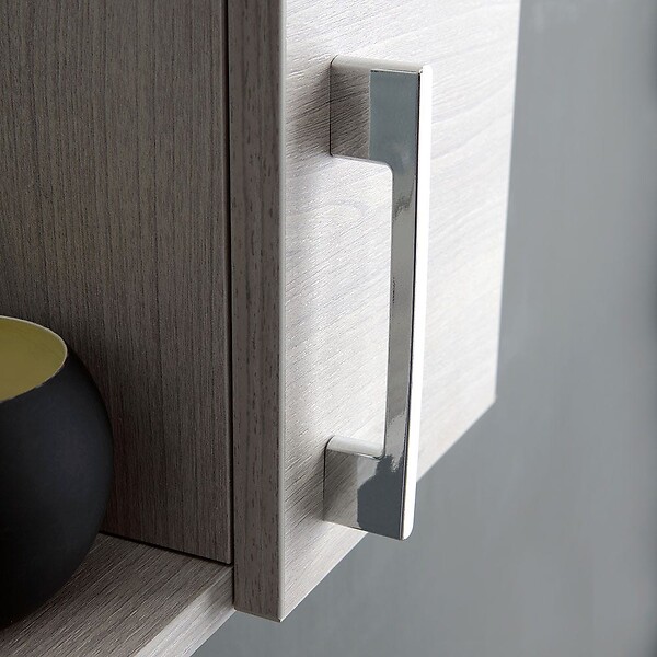 KIAMAMI VALENTINA - Miroir Avec Unité Murale En Chêne Gris Et Éclairage À Del - large