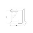 KIAMAMI VALENTINA - Miroir De Salle De Bain Suspendu Avec Porte Latérale Effet Bois De Chêne Lumière Led - vignette