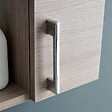 KIAMAMI VALENTINA - Miroir De Salle De Bain Suspendu Avec Porte Latérale Effet Bois De Chêne Lumière Led - vignette