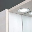 KIAMAMI VALENTINA - Miroir De Salle De Bain À Conteneur Avec Deux Éléments Muraux En Chêne Blanc Et Une Lampe À Del - vignette