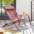 HESPERIDE - Chilienne de jardin empilable pliable Mirael acajou - vignette