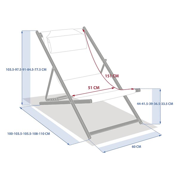 HESPERIDE - Chilienne de jardin empilable pliable Lunivia argile - large