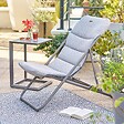 HESPERIDE - Chilienne de jardin empilable pliable Nillia café - vignette