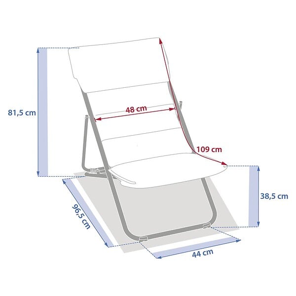 HESPERIDE - Chilienne de jardin empilable pliable Nillia café - large
