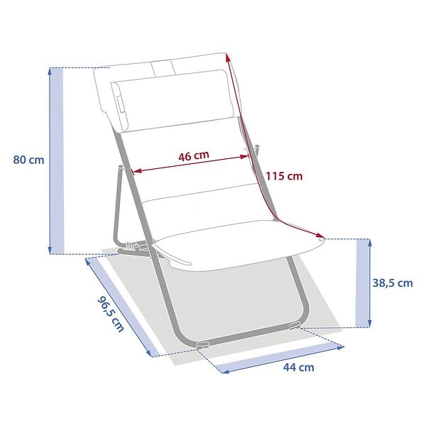 HESPERIDE - Chilienne de jardin empilable pliable Mirael argile - large