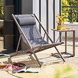 HESPERIDE - Chilienne de jardin empilable pliable Lunivia café - vignette