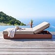 HESPERIDE - Lit de piscine Allure beige acajou - vignette