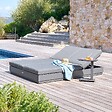 HESPERIDE - Lit de piscine Allure gris graphite - vignette