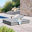 HESPERIDE - Lit de piscine Allure gris graphite - vignette