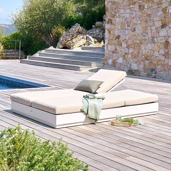 HESPERIDE - Lit de piscine Allure avoine - large