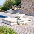 HESPERIDE - Lit de piscine Allure avoine - vignette