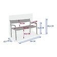 HESPERIDE - Banc de jardin Wooky 3 places beige - vignette