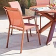 HESPERIDE - Chaise de jardin Essentia empilable acajou - vignette