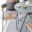 HESPERIDE - Chaise de jardin Wistty empilable vert laurier - vignette