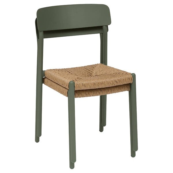 HESPERIDE - Chaise de jardin Wistty empilable vert laurier - large