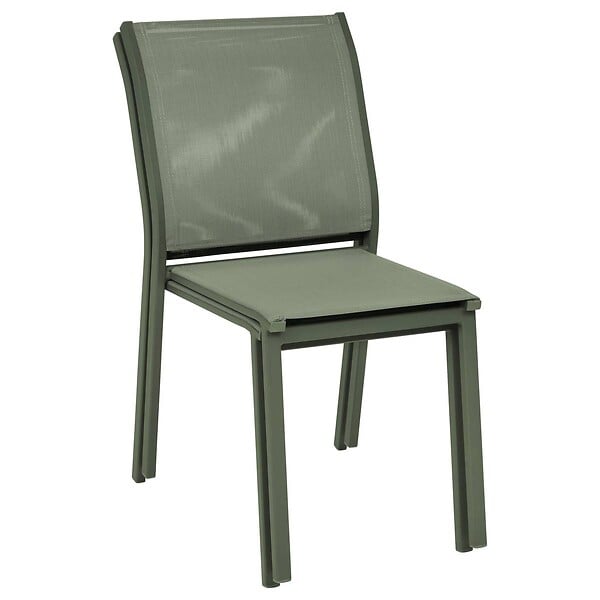 HESPERIDE - Chaise de jardin Essentia empilable vert laurier - large