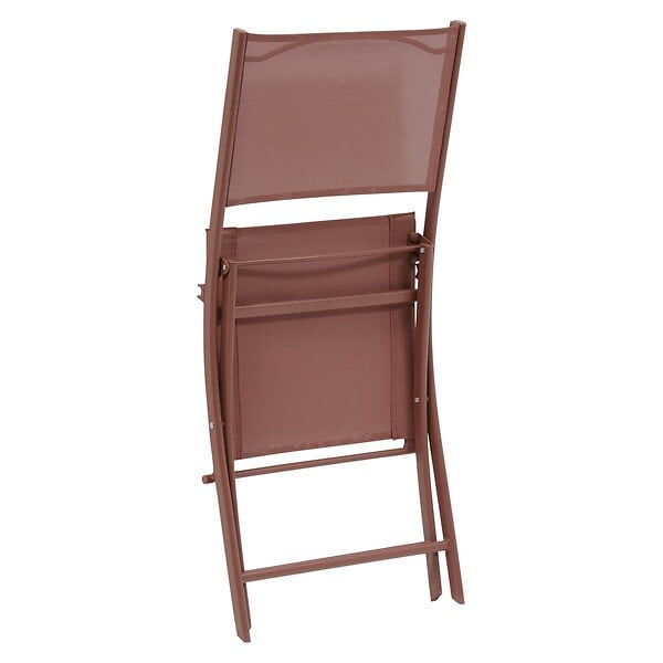 HESPERIDE - Lot de 4 chaises de jardin Modula pliables acajou - large