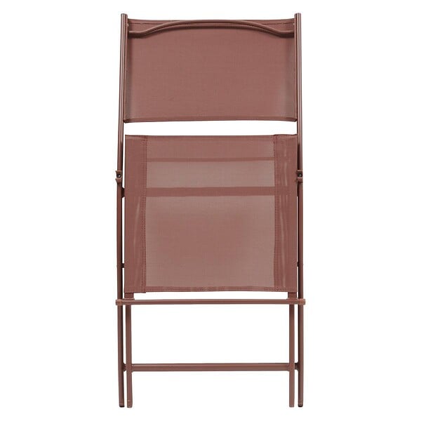 HESPERIDE - Lot de 4 chaises de jardin Modula pliables acajou - large