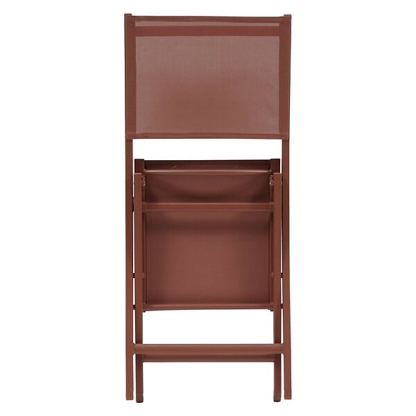 HESPERIDE - Lot de 4 Chaises de jardin Essentia pliables acajou - large