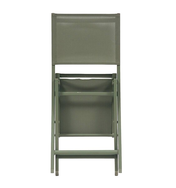 HESPERIDE - Lot de 4 Chaises de jardin Essentia pliable vert laurier - large