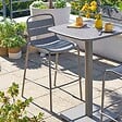 HESPERIDE - Chaise haute de jardin Alegoria empilable café - vignette